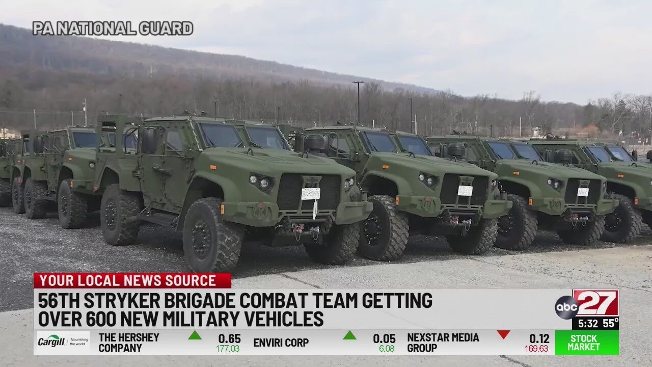 56th Stryker Brigade combat team gets over 600 new vehicles