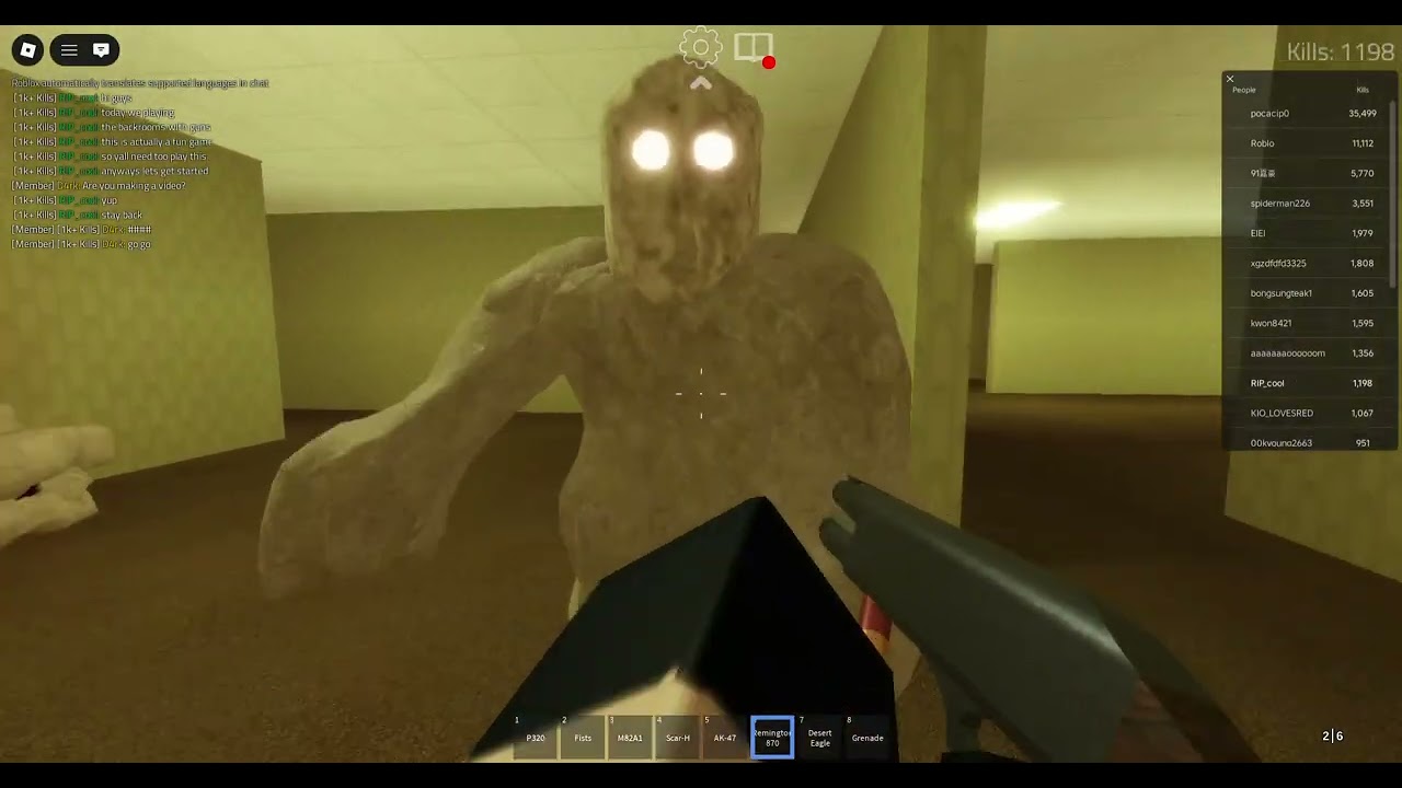 playing the backrooms with gun