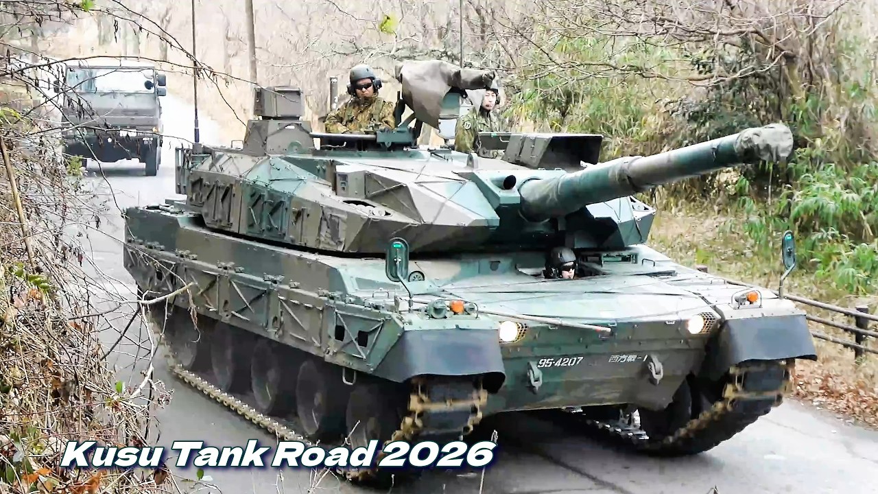 10式戦車、2026年初演習へ。玖珠戦車道。Type 10 tank to take part in first exercise of 2026.