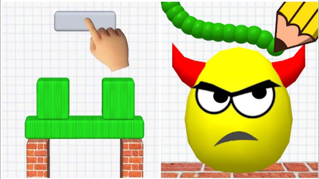 Draw to Smash Puzzle Game VS Hide Ball Brain Teaser Logic Puzzle Games || Gameplay Master Up