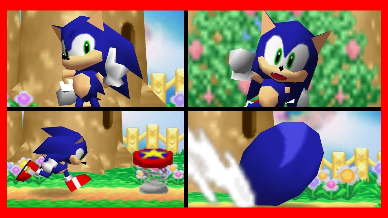 Sonic in Smash 64??? | Sonic Full Moveset (Taunts, Kirby Hat & More) Smash Remix (64 MOD)
