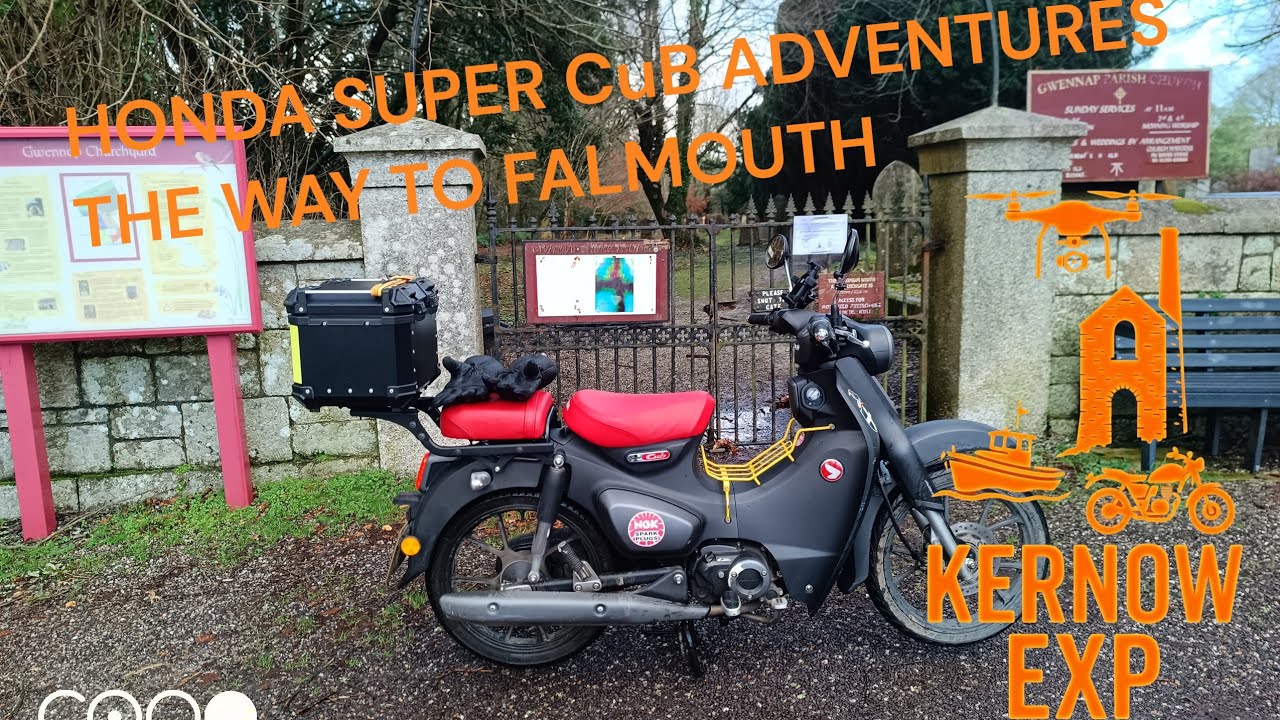 Honda super Cub adventures the way to Falmouth Cornwall 