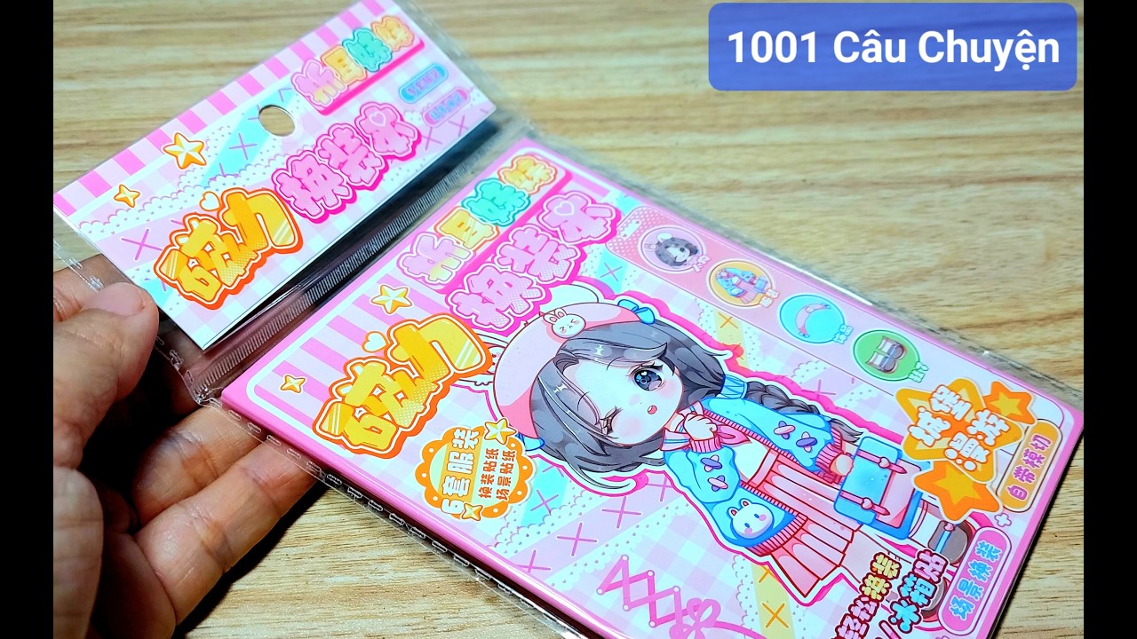 Tự làm Sticker váy Công Chúa NiNi và NàNí đi dự tiệc trong Lâu đài hoa hồng sticker nam châm