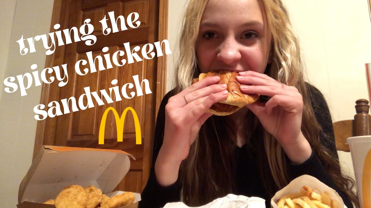 ASMR MCDONALD'S SPICY CHICKEN SANDWICH AND NUGGETS