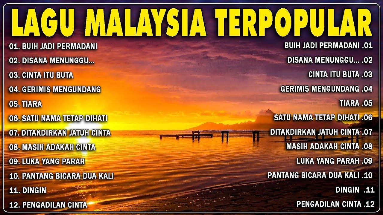 12 Lagu Malaysia Paling Hits | Slow Rock/Jiwang 90an (Nonstop Playlist)