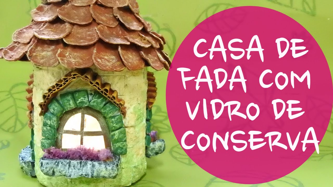 Como fazer casa de fada com reciclagem/DIY recycled fairy house