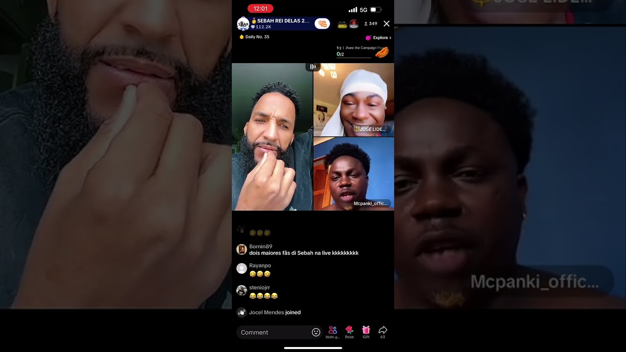Live exclusivo 🚨 do sebah guerra bedjo cu pank