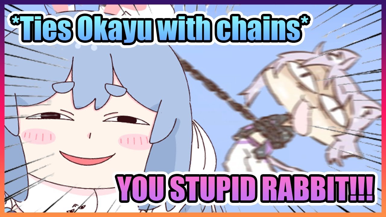 Pekora Chained up Okayu and Dragged Her Around Like a Ragdoll, Ultimately Killing Her【Hololive】