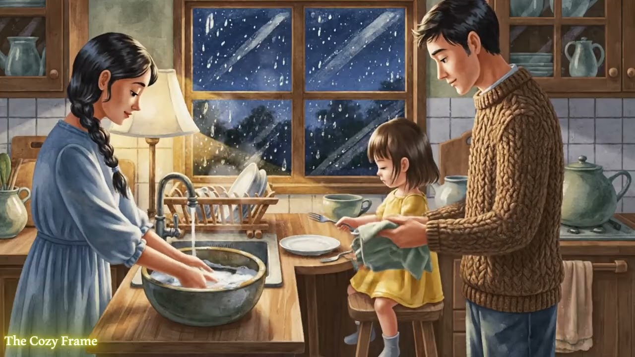 The Day We Cooked Together While the Rain Sang on the Roof | Cozy Home Story | Ghibli-Style Animatio