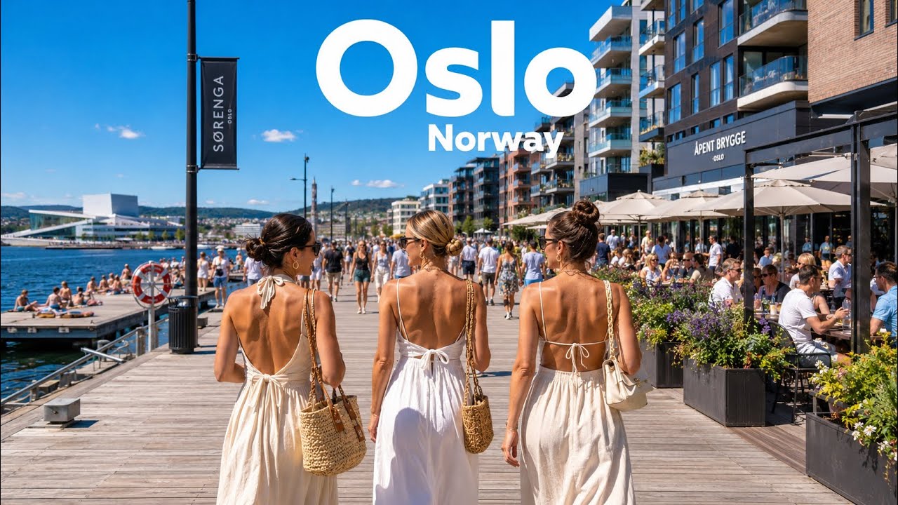 Oslo, Norway 🇳🇴- Summer 4K HDR Walking Tour