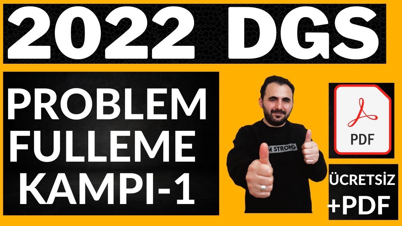 2022 DGS Problemler FULL TEKRAR KAMPI DENEME-1 ( Orta-Zor Sorular ) 
