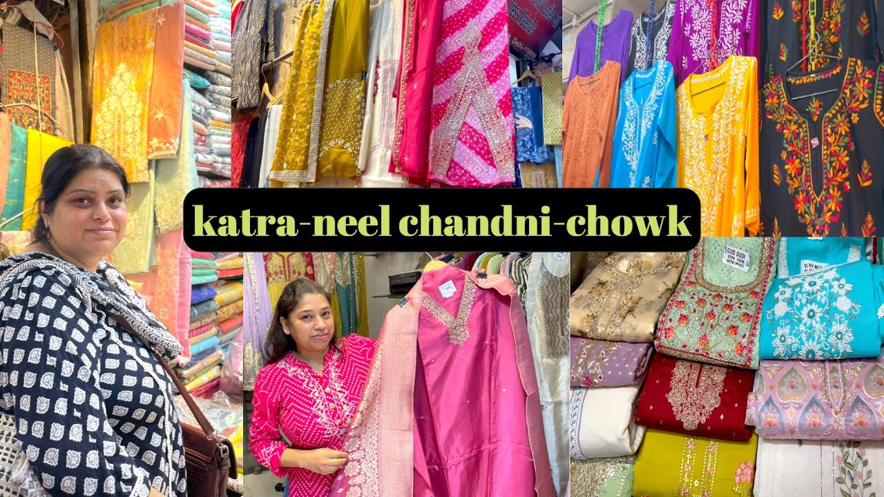 Chandni Chowk Katra Neel | Partywear Suits Collection | Shopping | Delhi Chandni Chowk Market