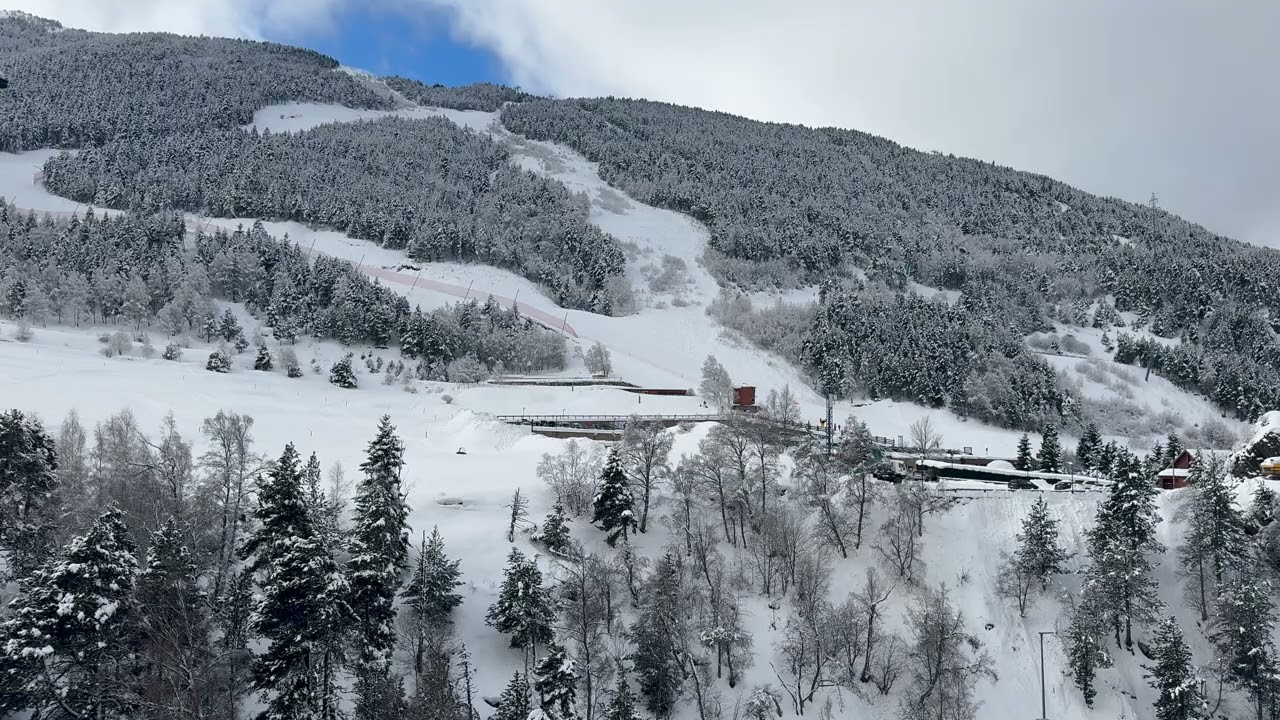 Snowy Mountain Ski Slope — 1 Hour of Calm Winter Ambience ❄️ Ambient Sounds