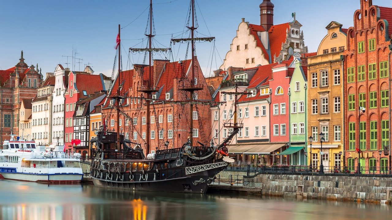 Gdansk - Poland, Venice of the North, first time in Poland 4K.
