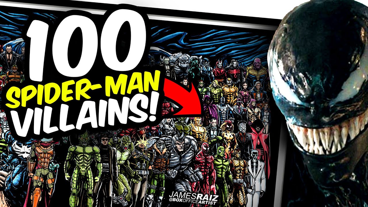 100 SPIDER-MAN VILLAINS in 1000 MINUTES? Drawing VENOM in 1000Min | 100M | 10M | 1M | 10S Challenge!