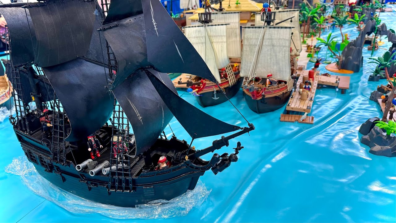 EXPOSITION Playmobil Pirate des Caraïbes (bateau, chateau, ile)