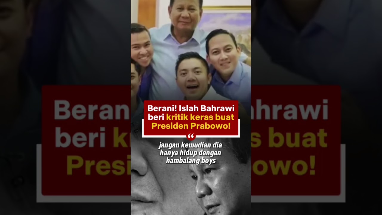 Kritik pedas Islah Bahrawi terhadap Prabowo! #prabowo #fypシ #shortvideo