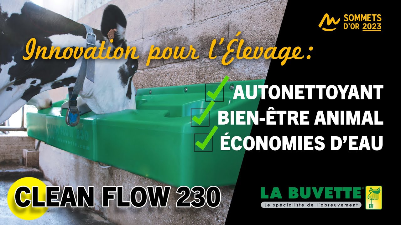 Le 1er abreuvoir à vaches AUTONETTOYANT💦 : CLEAN FLOW 230