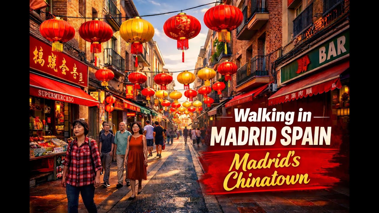 MADRID SPAIN WALKING TOUR ➡️USERA CHINATOWN OF MADRID 4K