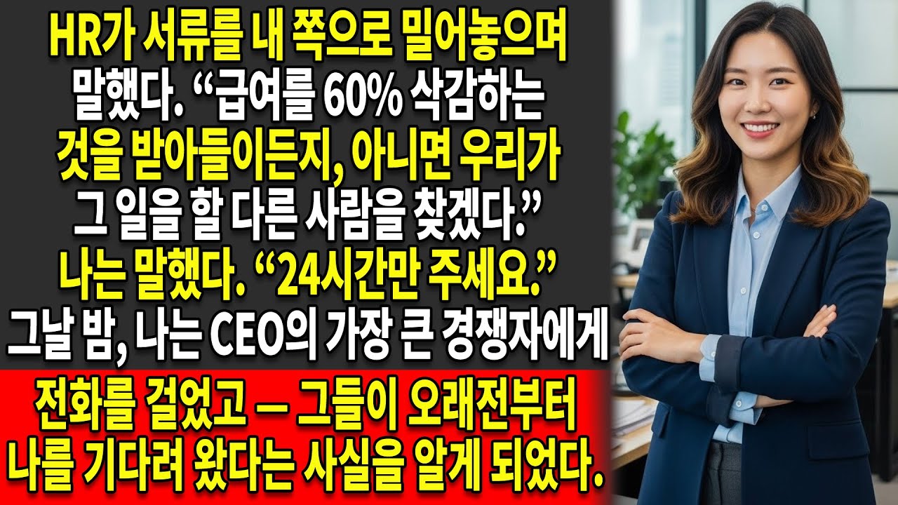 💸그들은 나에게 말했다. “급여의 60%를 받아들이든지, 📞아니면 떠나라.” 그래서 나는 단 한 통의 전화를 걸었고 — 그것은 그들의 판을 끝냈다