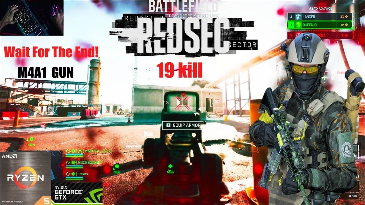 M4A1 Dominance: 19 Kills in BF6 REDSEC! 🔥