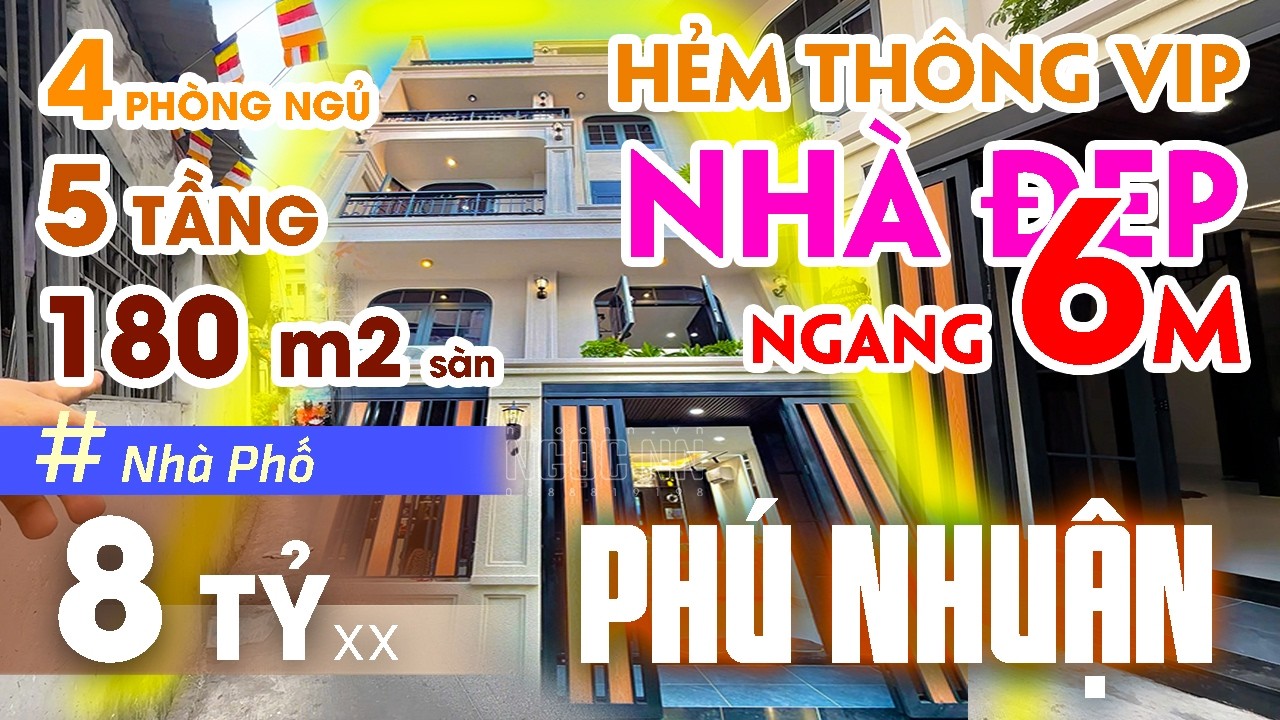 Bán nhà Phú Nhuận 5 Tầng - 4PN - Sân Thượng Chill - Hẻm Thông - Đơn giá tốt #bannhaquanphunhuan