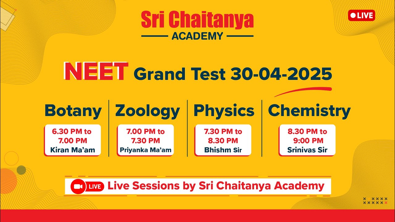 NEET 2025 FTS Grand Test 30-04-2025 || Live Paper Analysis || Botany, Zoology, Physics, Chemistry
