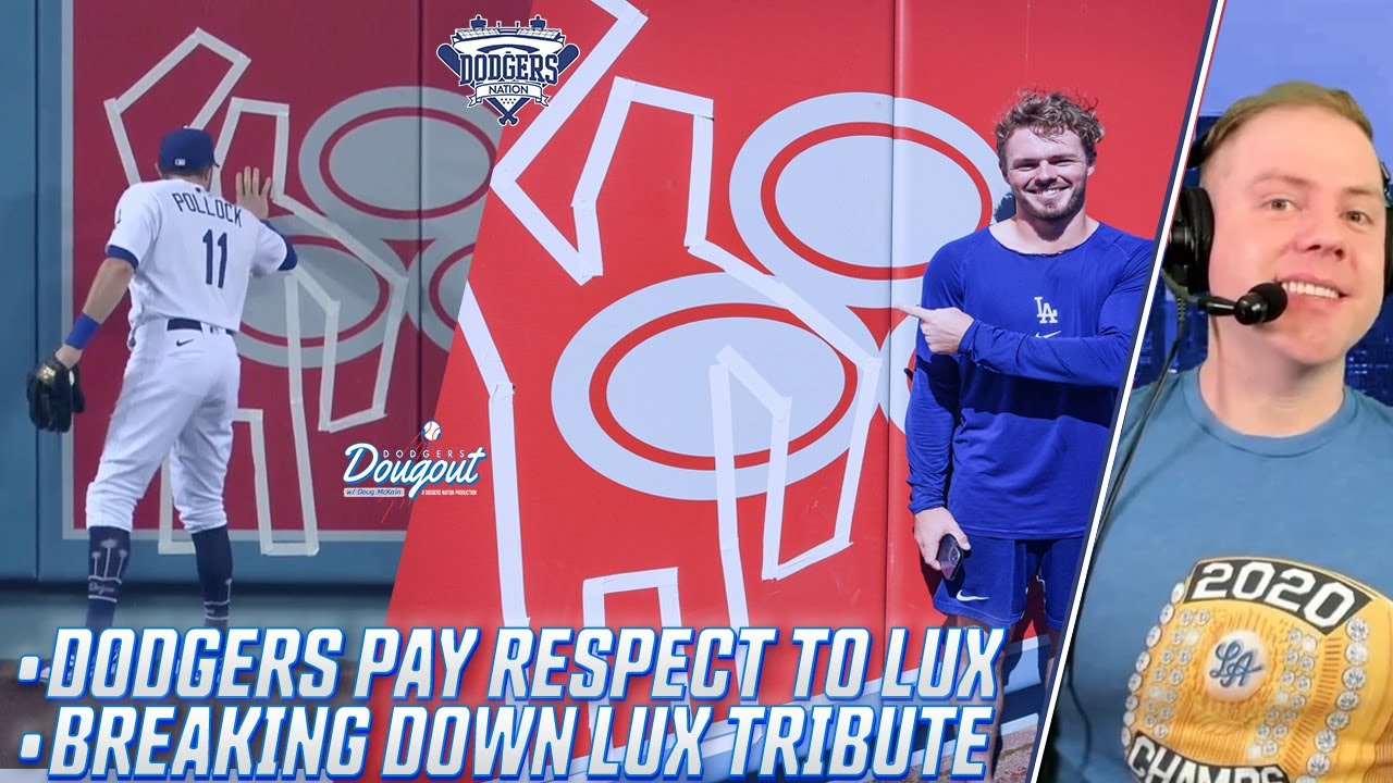 Dodgers Players Hilariously Pay Their Respects to Gavin Lux Wall Crash Site Tape Outline, Breakdown