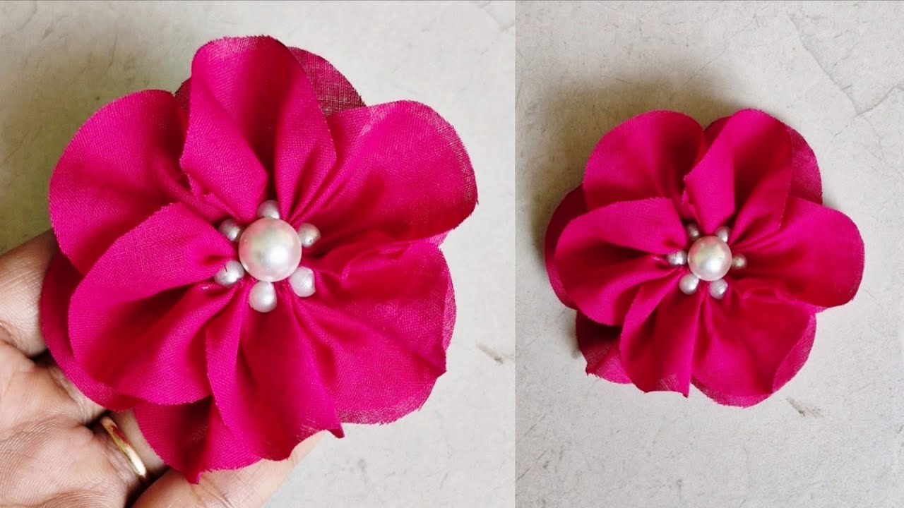 DIY: How to Make a Cloth Flower | New Design Fabric Flower Making| Amazing Fabric Art | DIY Flowers