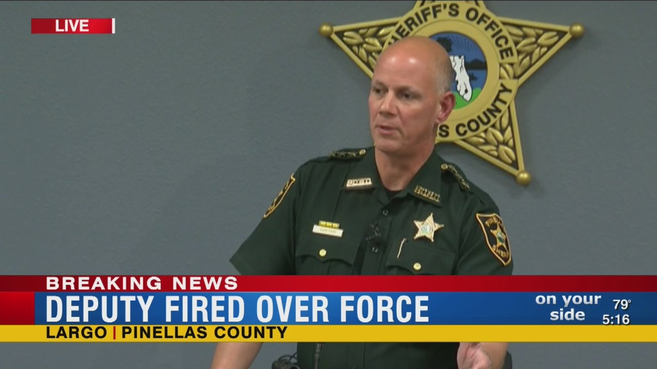 Press Conference: Pinellas deputy fired, accused of using excessive force & falsifying report
