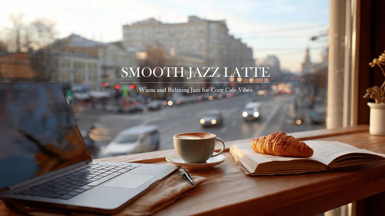 Smooth Jazz Cafe - Latte ☕ Relaxing Jazz Background music for Cafe vibes, Study, Work & Chill