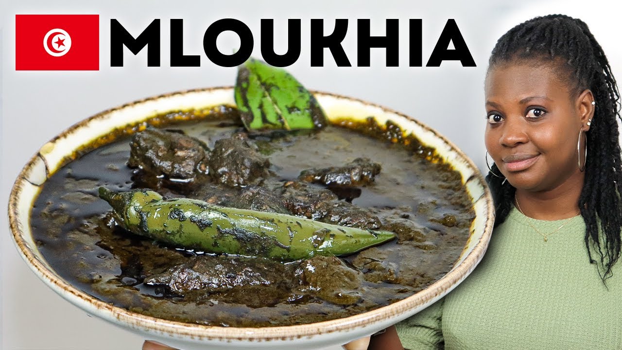 La MLOUKHIA (Ragoût de Corète Potagère) 🇹🇳 Cuisine TUNISIENNE