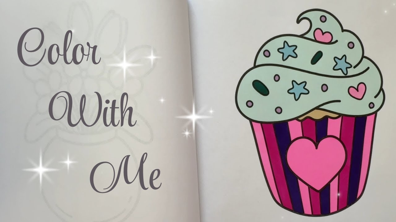 Color with me | Valentine cupcake #colorwithme #alcoholmarkers