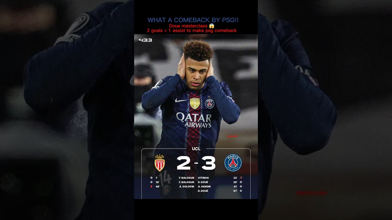 Psg with a stunning comeback #football #ligue1 #psg #shorts