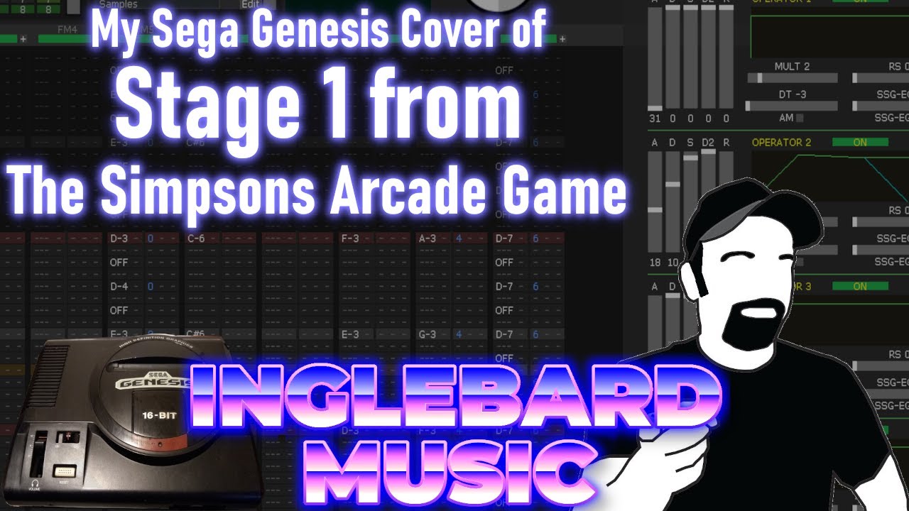 My Sega Genesis Cover Of Stage 1 from The Simpsons Arcade Game | Mega Drive