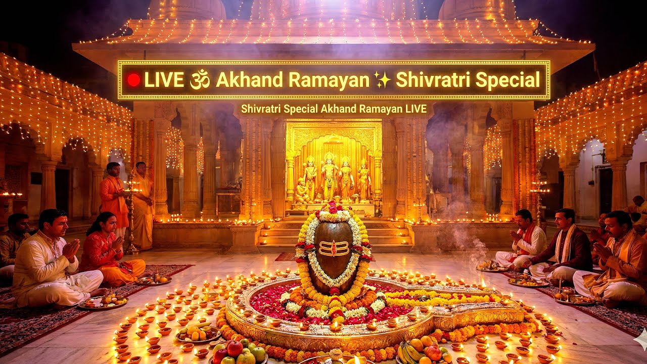 🕉️ Shivratri Special Akhand Ramayan Paath LIVE | 24 Ghante Nirantar Ramayan Path
