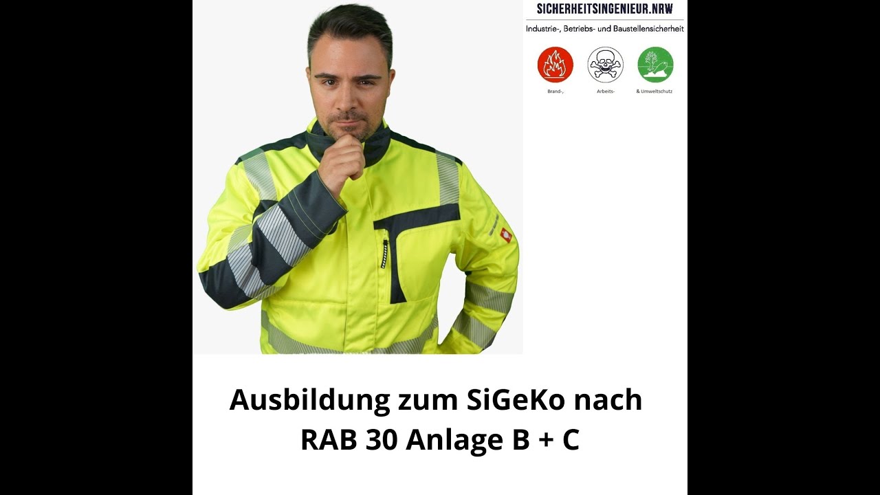 SiGeKo nach RAB30, Ausbildung, Bestellung und Haftung