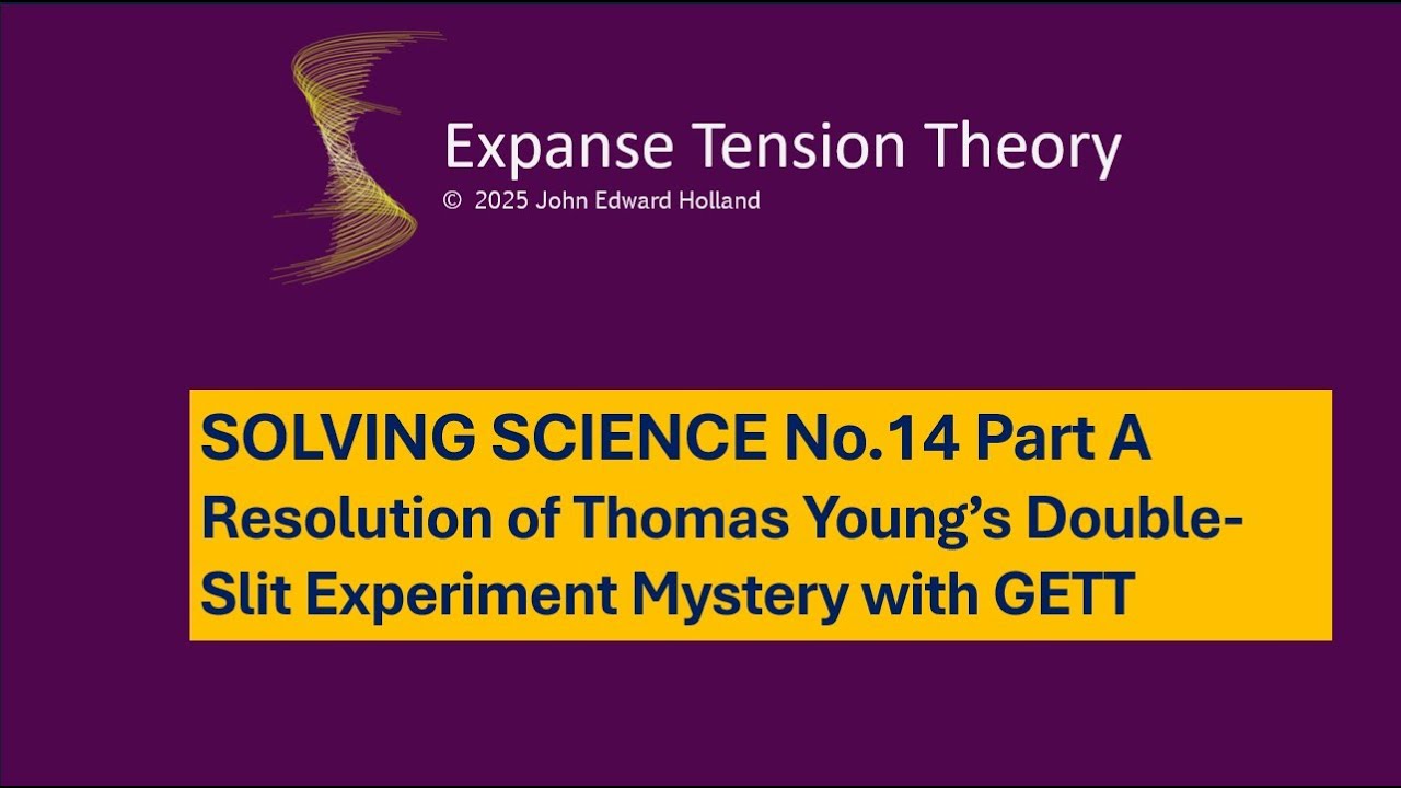 Solving Science 14a:  Young’s Double-Slit Experiment Mystery Solved 