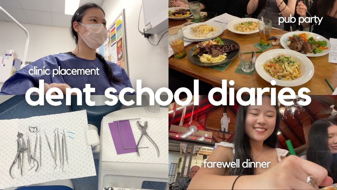 dent school diaries ✧ day to night edition, clinic placement, farewell work dinner