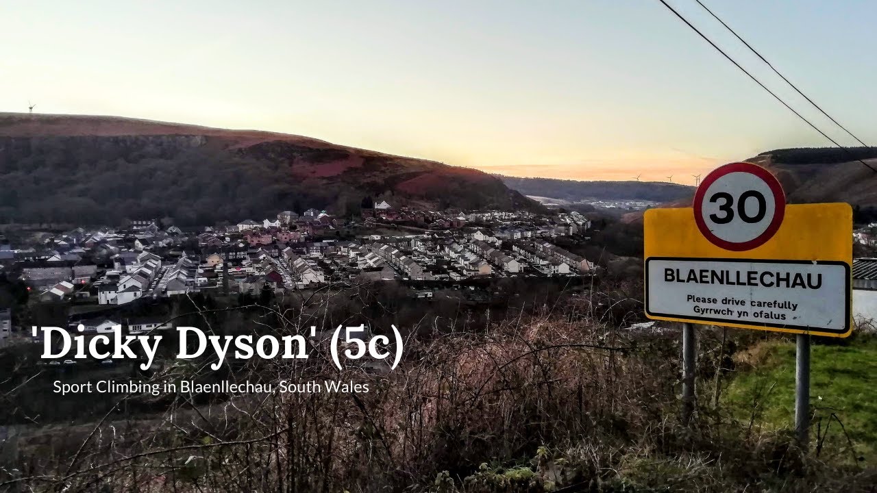 Sport Climbing - 'Dicky Dyson' 2* 5c Blaenllechau, South Wales