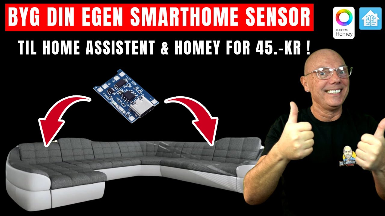 DIY - Byg din egen Sensor til Home Assistent & Homey for 45.-kr !! (2 kanaler)
