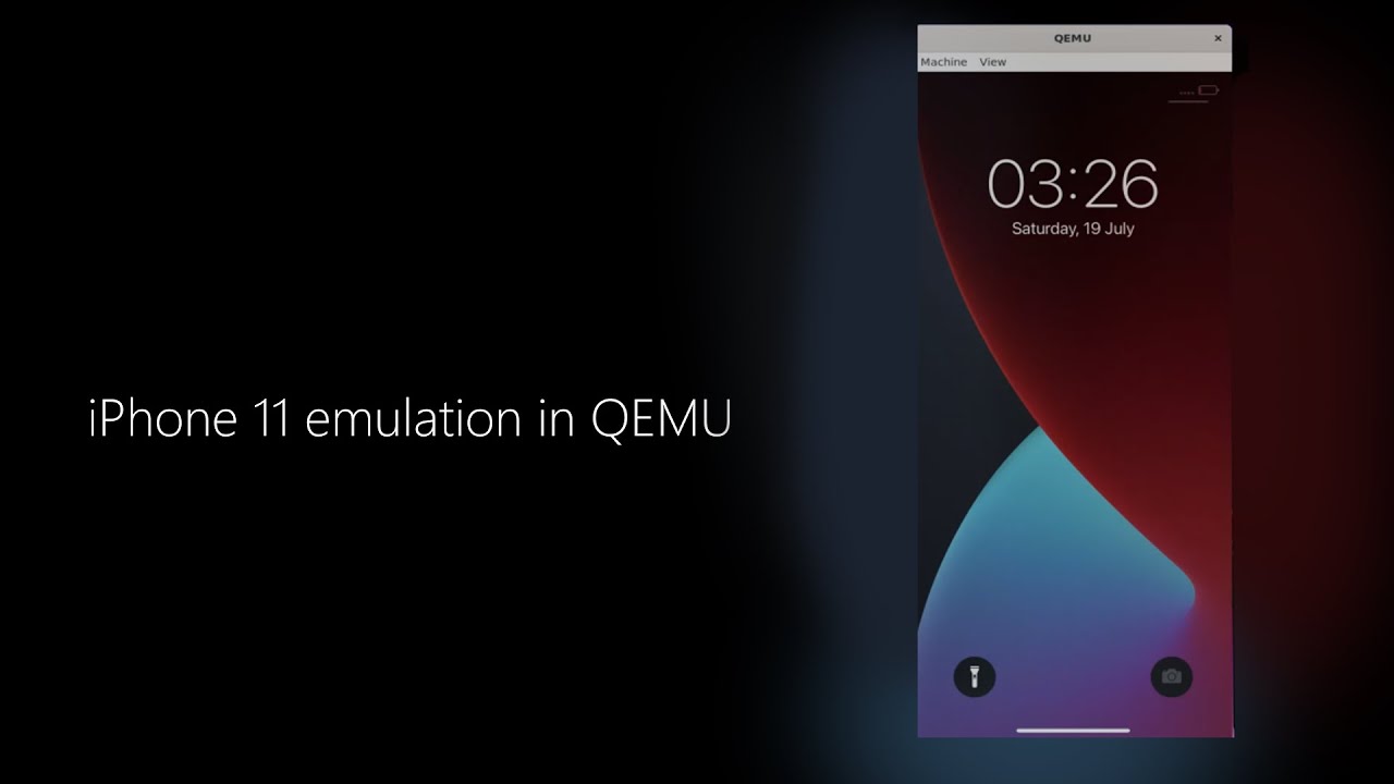 Testing iPhone 11 emulation in QEMU from Windows (IOS in QEMU)