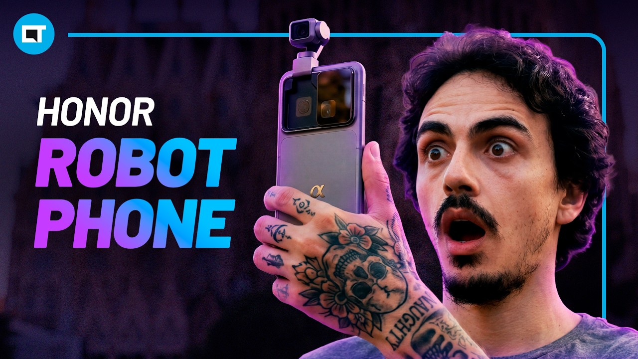 Como funciona o estabilizador mecânico do Honor Robot Phone no MWC 2026