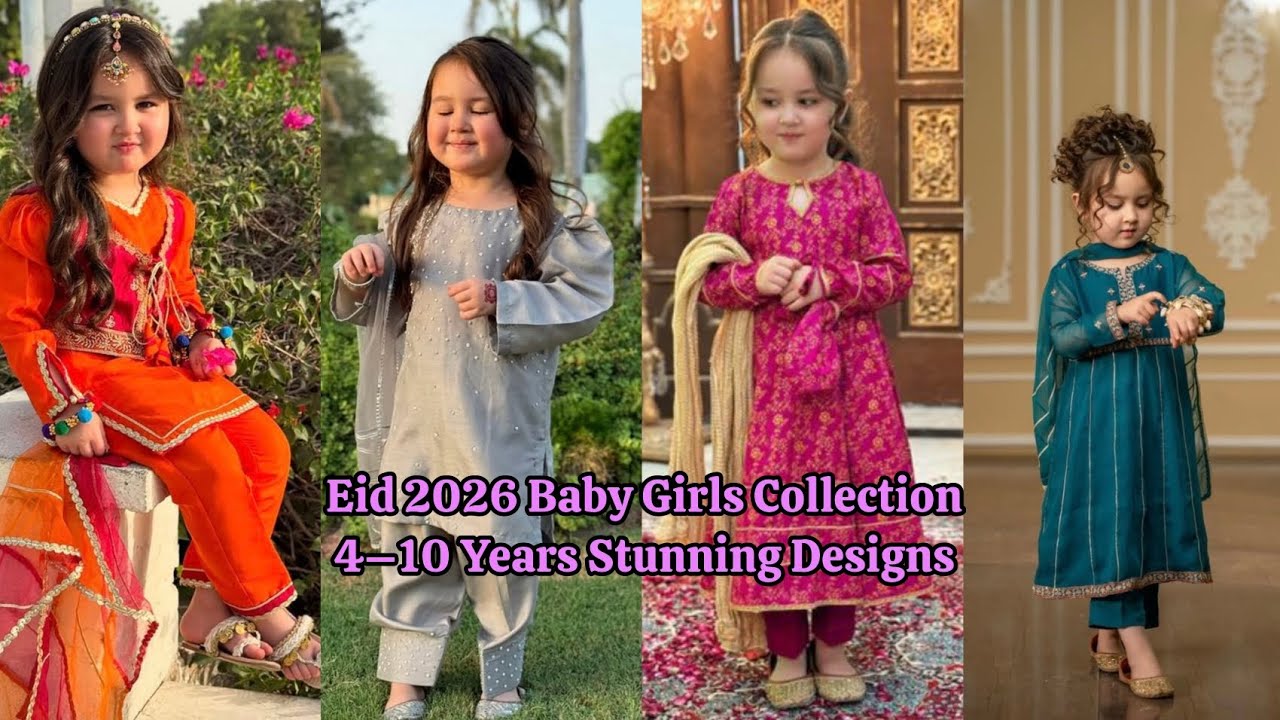 “Eid Collection 2026 for Baby Girls (4–10 Years) | Latest Kids Dress Designs #eidcollection 