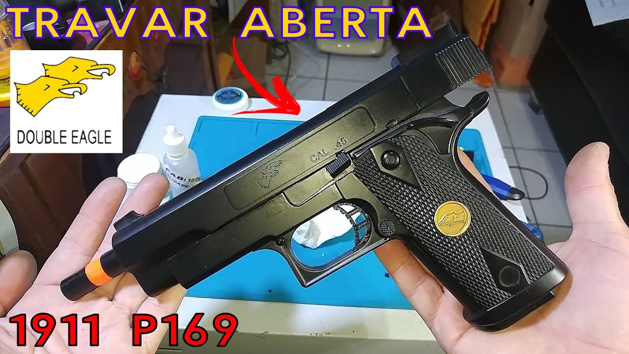 Como Desmontar P169 Travar Aberta e Fazer Lubrificação da Double eagle em Casa número 1911