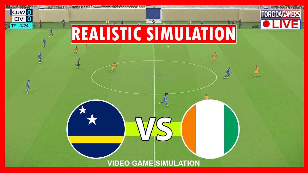 🔴Cura&ccedil;ao vs C&ocirc;te d'Ivoire Live | World Cup 2026 | Full Match Stream | Video Game Simulation