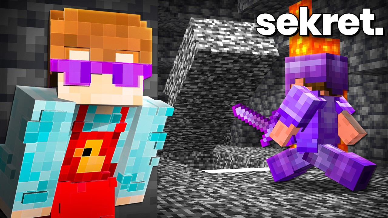 TEN GRACZ posiada UKRYTĄ BAZĘ pod BEDROCKIEM w MINECRAFT!