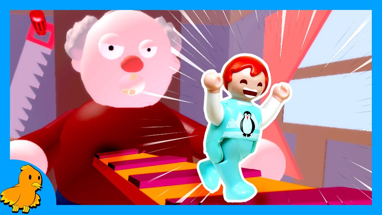 Emma muss vor bösem Opa entkommen!😠😱 Obby | Playmobil Familie Vogel (Roblox)