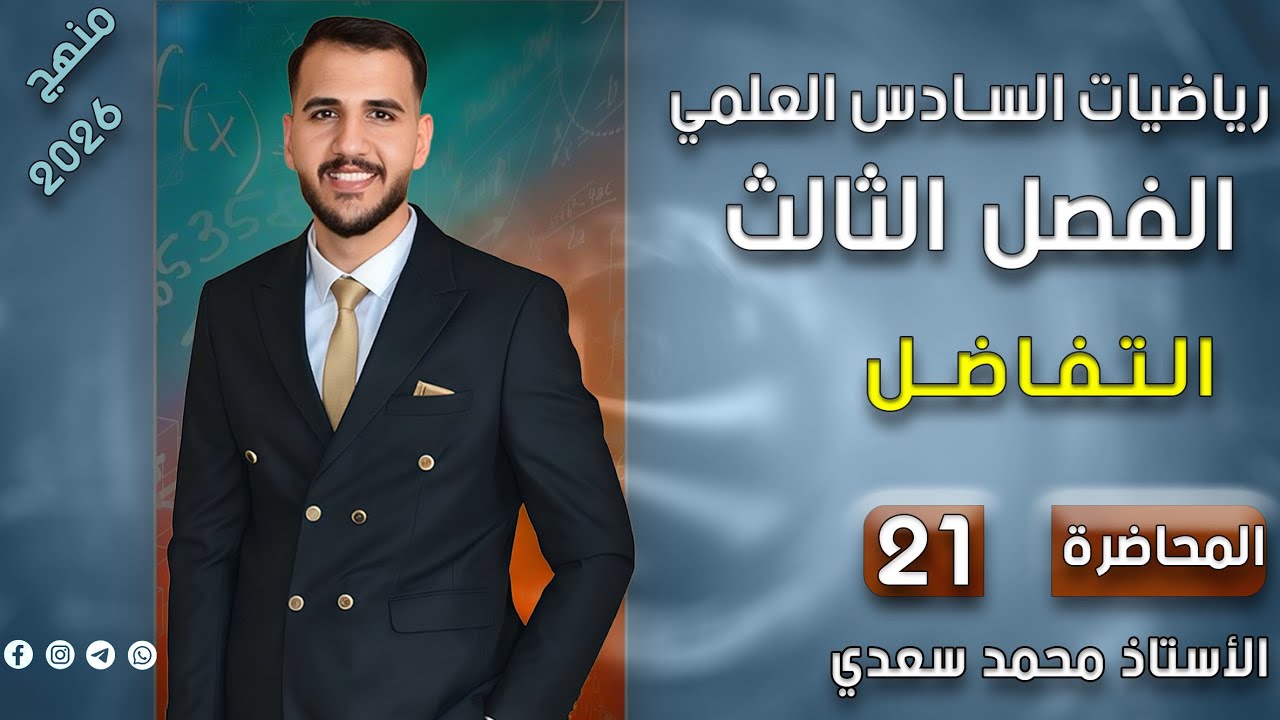 الفصل الثالث / مبرهنة رول /السادس علمي محاضرة  21