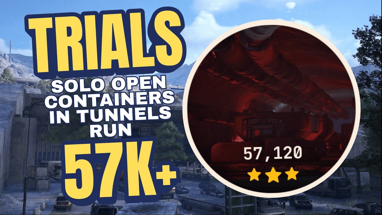 Solo Open Containers Inside The Traffic Tunnels Trials Run 57K+ | ARC Raiders